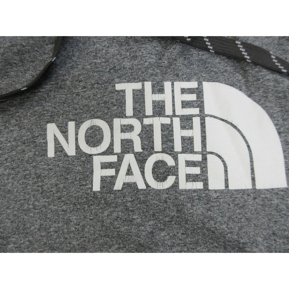 The North Face Hoodie Mens Large Gray Pullover Logo‎ Kangaroo Pocket Polyester